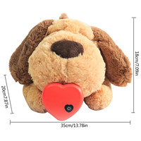 Pluszowe bicie serca szczeniak behawioralna zabawka szkoleniowa pluszowe zwierzę domowe Snuggle uśmierzenie lęku pomoc w leczeniu zaburzeń snu lalka trwałe zabawki dla psa do żucia 6